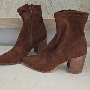 Brown Suede Ankle Boots